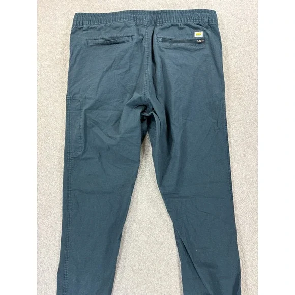Vuori Ripstop Climbing Hiking Organic Cotton Pants (Men's Large) Blue
